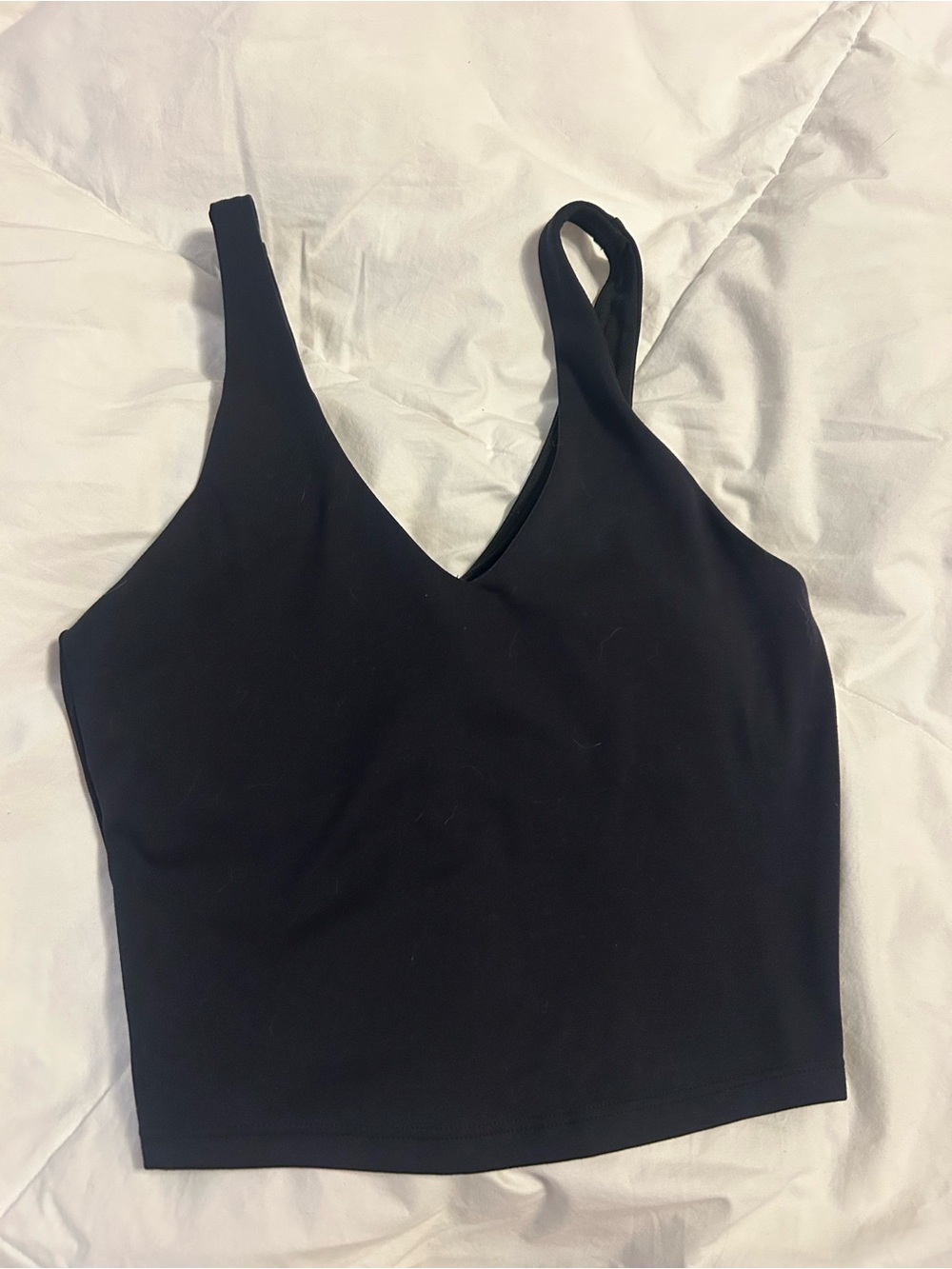 all in motion Black V-Neck Cropped Camisole Tank